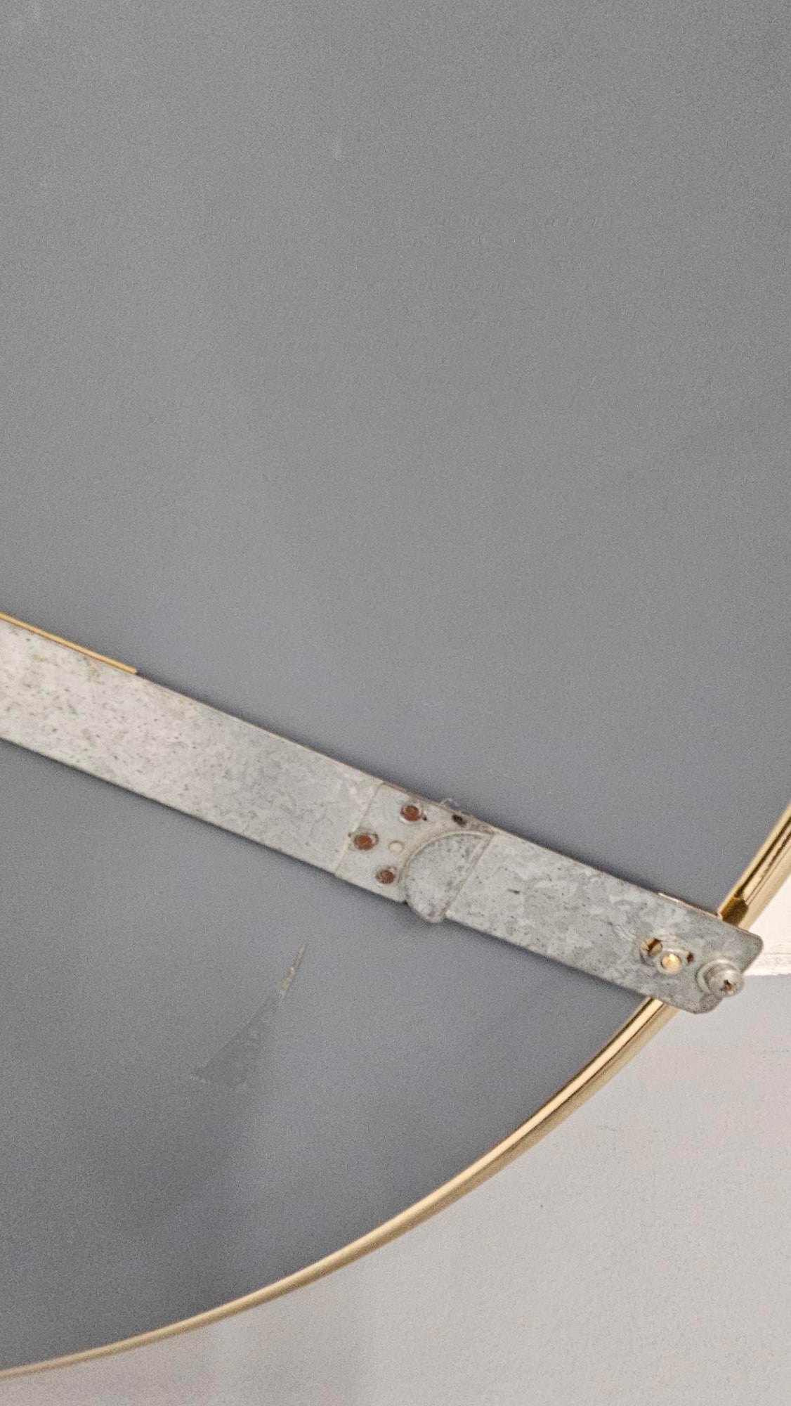 Italian 1960s Solid Brass Wall Mirror with Original Patina – Milan Nightlife Provenance - Collectors - Net.Work