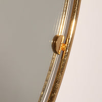 Italian 1960s Solid Brass Wall Mirror with Original Patina – Milan Nightlife Provenance