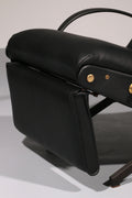 Italian Black Leather Adjustable P40 Relax Chair by Osvaldo Borsani Tecno. - Collectors - Net.Work