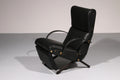 Italian Black Leather Adjustable P40 Relax Chair by Osvaldo Borsani Tecno. - Collectors - Net.Work