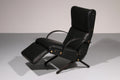 Italian Black Leather Adjustable P40 Relax Chair by Osvaldo Borsani Tecno. - Collectors - Net.Work