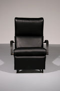 Italian Black Leather Adjustable P40 Relax Chair by Osvaldo Borsani Tecno. - Collectors - Net.Work