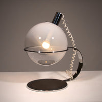 Italienische Tischleuchte aus Chrom und Glas, 1960