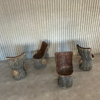 Italienische Gartenstühle aus Betonimitat