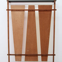 Italienische Wandgarderobe mit Kätzchenmotiv, rot, cremefarben, und Hutablage, 1960