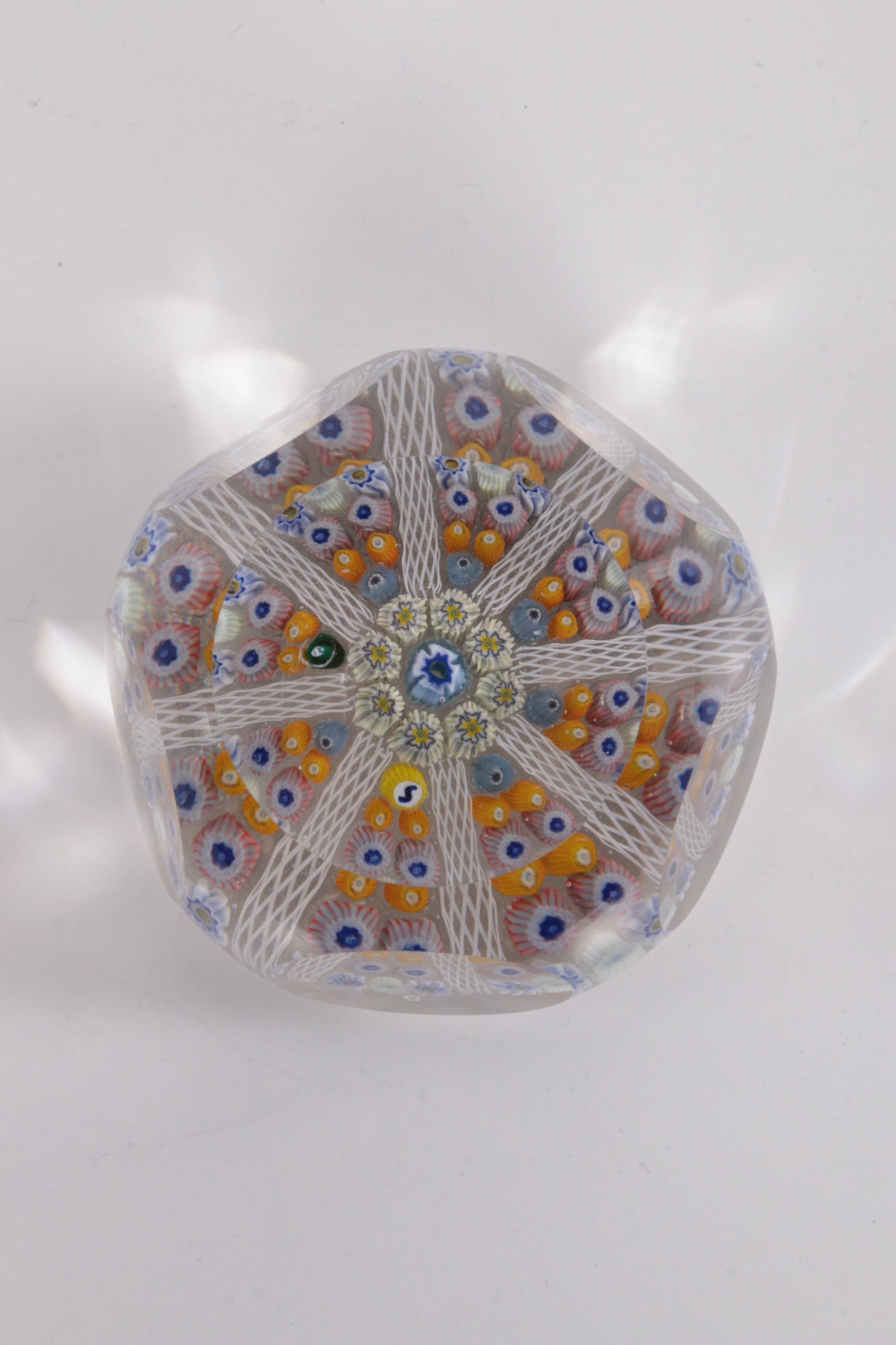 John Deacons Millefiori Paperweight with Yellow and White, 1960 - Collectors - Net.Work