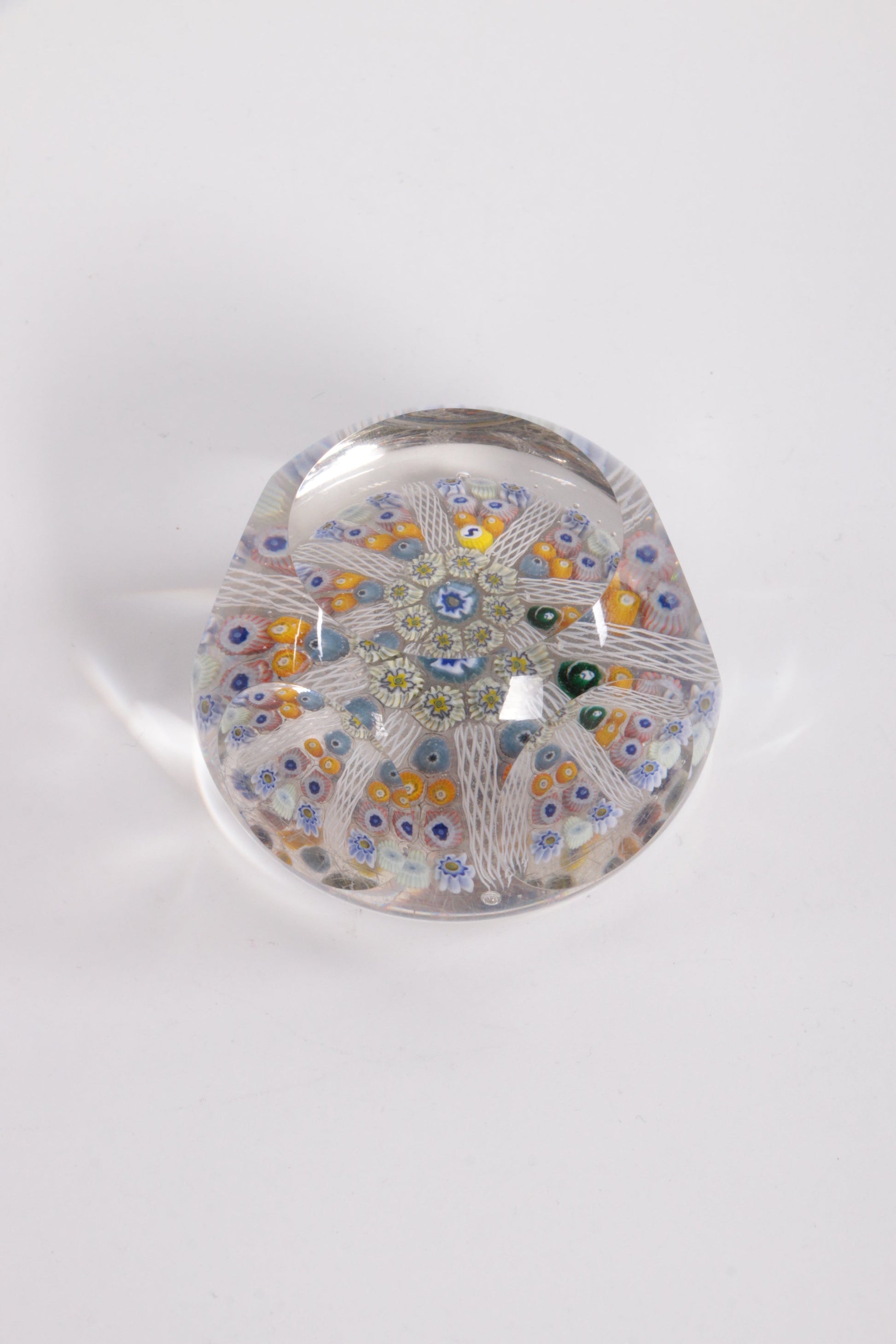 John Deacons Millefiori Paperweight with Yellow and White, 1960 - Collectors - Net.Work