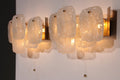 J.T. Kalmar Midcentury Ice Glass Wall Sconces Austria 1960 - Collectors - Net.Work
