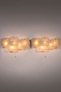 J.T. Kalmar Midcentury Ice Glass Wall Sconces Austria 1960 - Collectors - Net.Work