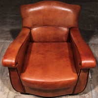 Ledersessel: Niederländisches Design, handgefertigt 1970 von Joris