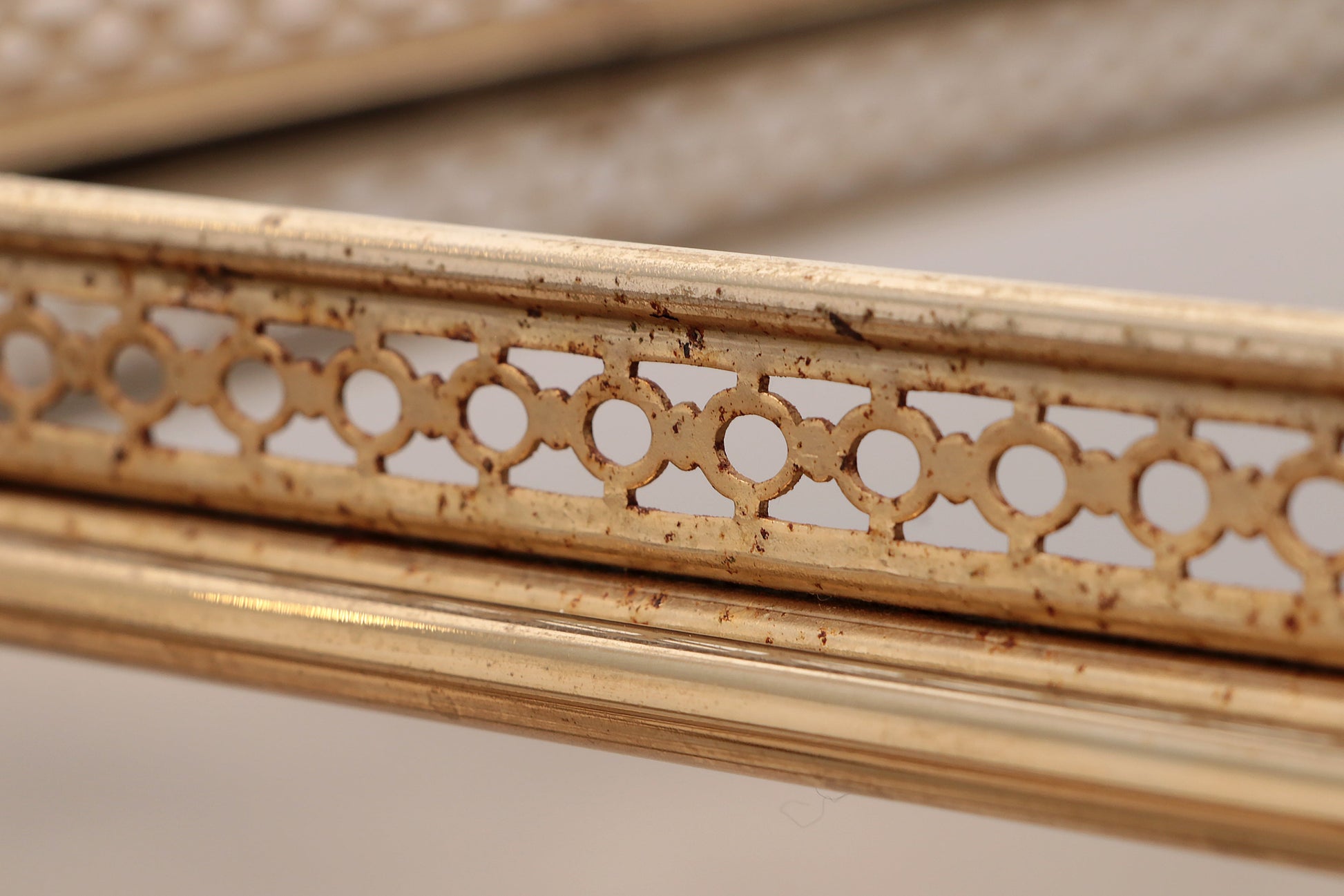 Maison Jansen Vintage Brass Trolley with Smoky Glass Tables - Collectors - Net.Work