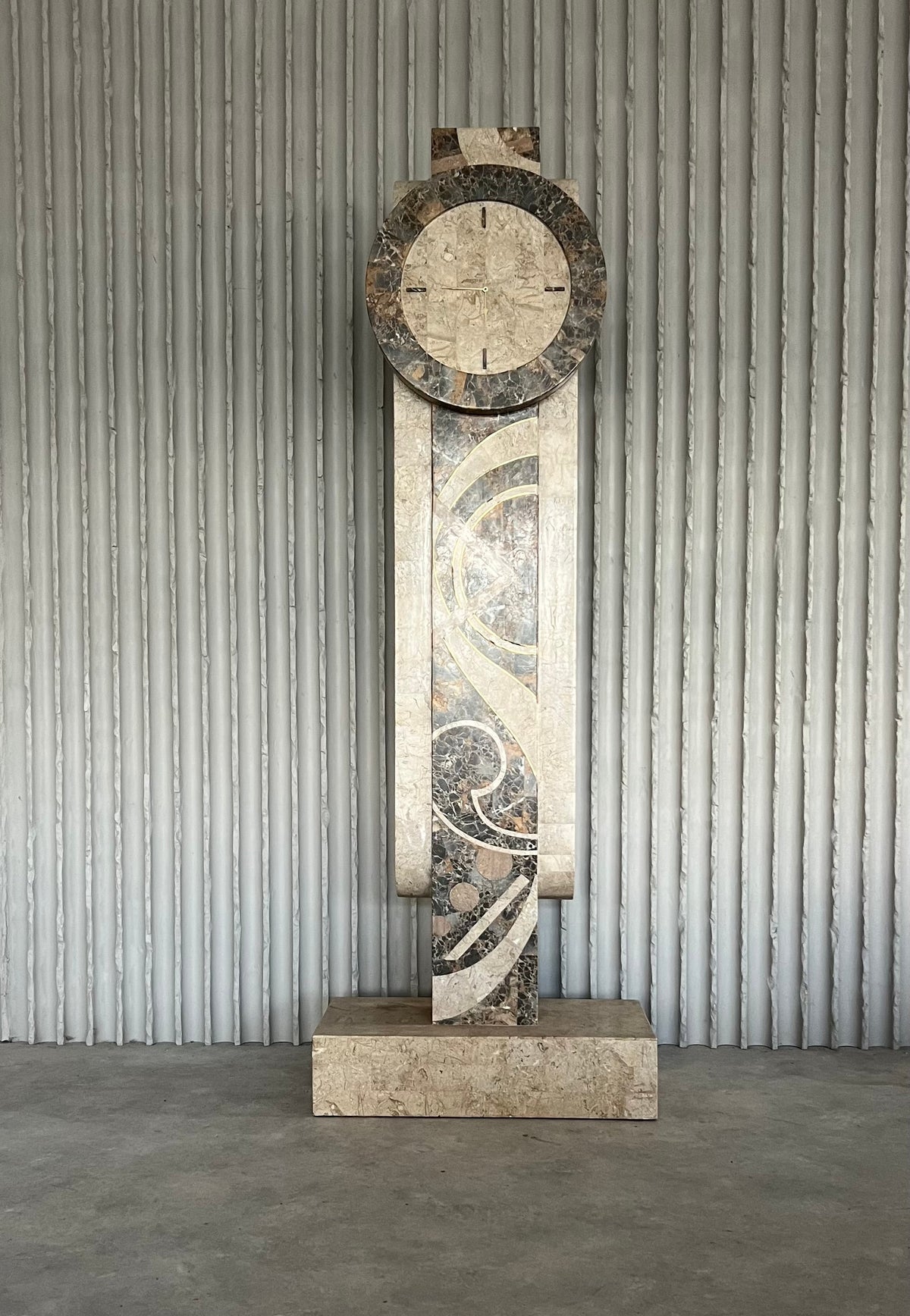 Maitland-Smith Art Deco Revival Marble Grandfather Clock
