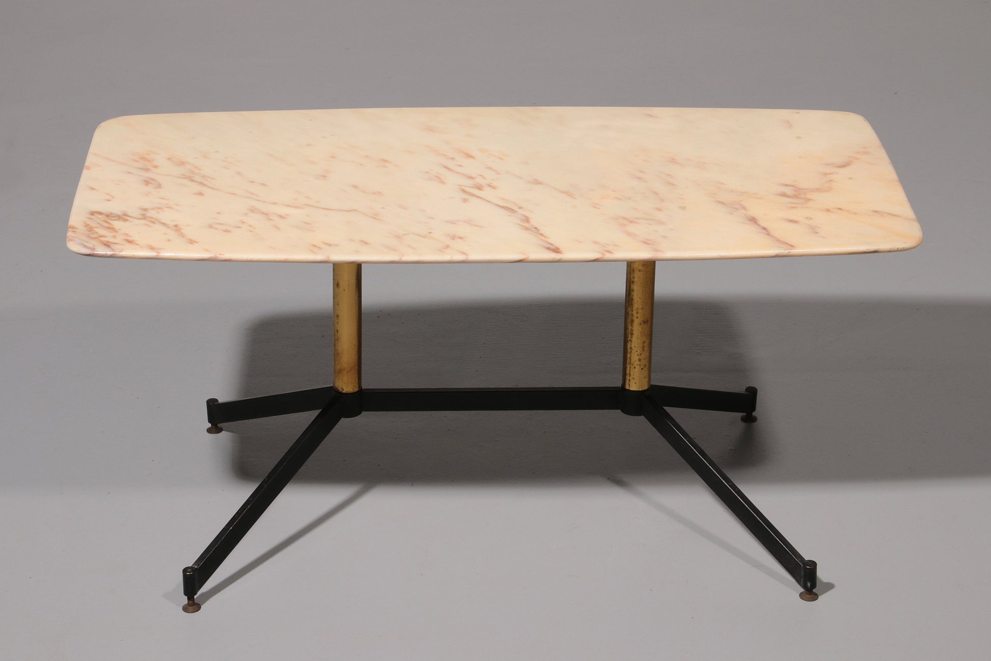 Marble Italy in the Style of Gio Ponti Coffee Table Metal Brass, 1960s - Collectors - Net.Work