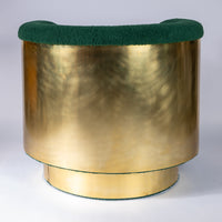 Mid-Century Brass Swivel Lounge Chairs, Italy mid century (2 available)