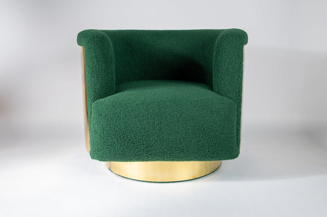 Mid - Century Brass Swivel Lounge Chairs, Italy mid century (2 available) - Collectors - Net.Work