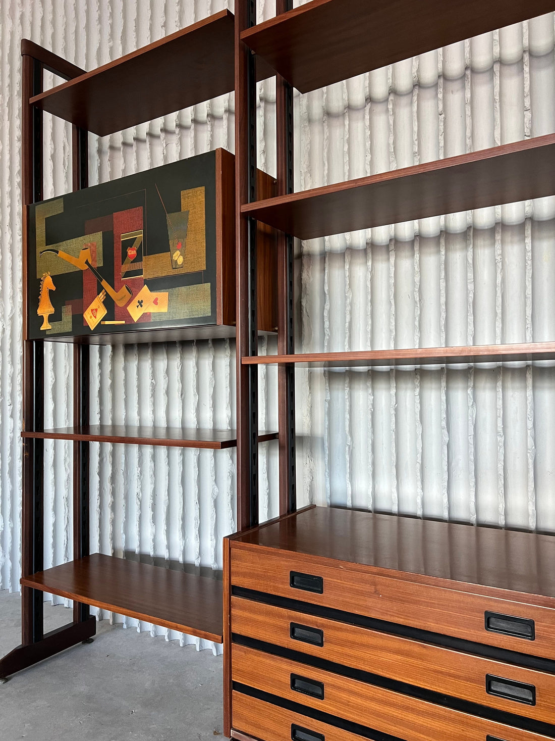 Mid - Century Italian Teak Wall Unit - Collectors - Net.Work
