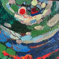 Abstrakte Komposition aus der Mitte des 20. Jahrhunderts des niederländischen Künstlers Rien Goené (1929 – 2013)
