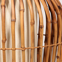Midcentury-Stehlampe aus Rattan, Bambus und Stoff, Franco Albini, Italien, 1960er Jahre