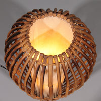 Midcentury-Stehlampe aus Rattan, Bambus und Stoff, Franco Albini, Italien, 1960er Jahre