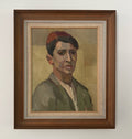 Midcentury painting of a young man, Rolf Norrman, Sweden - Collectors - Net.Work