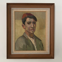 Midcentury painting of a young man, Rolf Norrman, Sweden