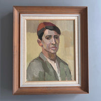 Midcentury painting of a young man, Rolf Norrman, Sweden