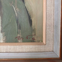 Midcentury painting of a young man, Rolf Norrman, Sweden