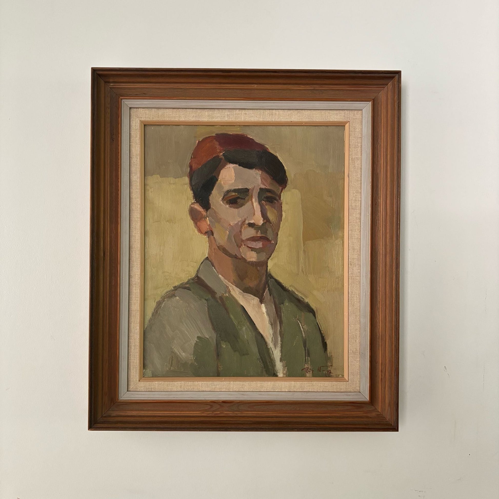Midcentury painting of a young man, Rolf Norrman, Sweden - Collectors - Net.Work
