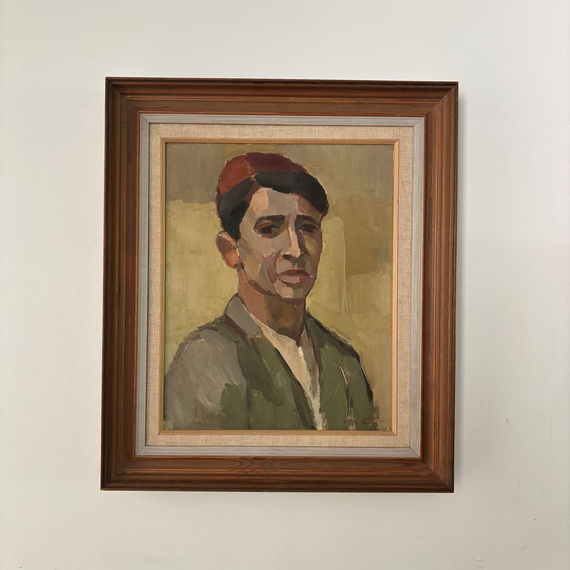 Midcentury painting of a young man, Rolf Norrman, Sweden - Collectors - Net.Work