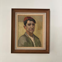 Midcentury painting of a young man, Rolf Norrman, Sweden
