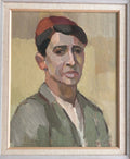 Midcentury painting of a young man, Rolf Norrman, Sweden - Collectors - Net.Work