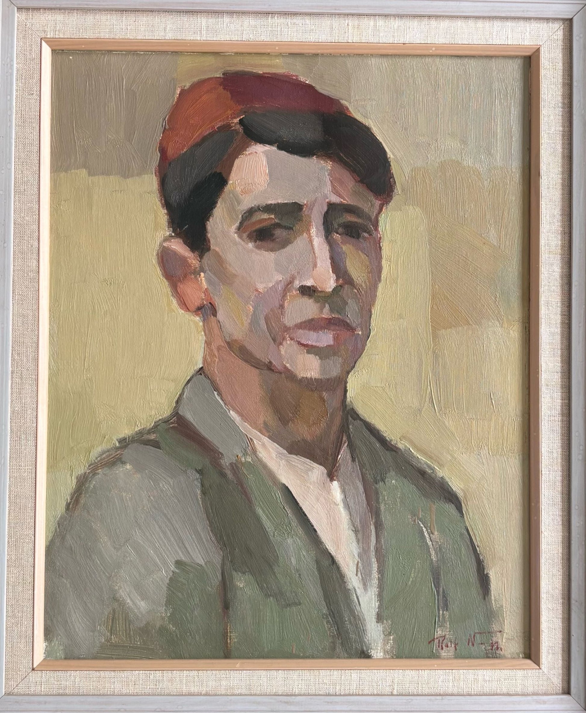 Midcentury painting of a young man, Rolf Norrman, Sweden - Collectors - Net.Work
