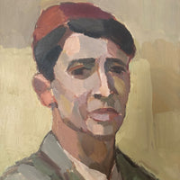 Midcentury painting of a young man, Rolf Norrman, Sweden