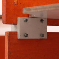 Modulares französisches Wandregal in Orange, 1960er Jahre