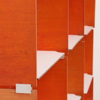 Modulares französisches Wandregal in Orange, 1960er Jahre