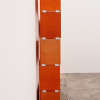 Modulares französisches Wandregal in Orange, 1960er Jahre
