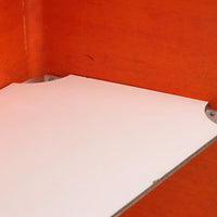 Modulares französisches Wandregal in Orange, 1960er Jahre