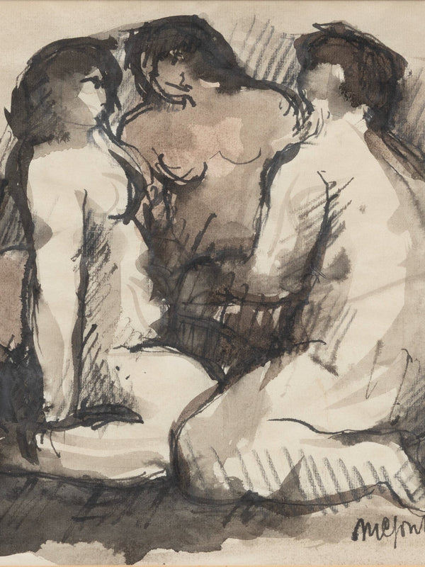 Nic Jonk (1928-1994) Three seated Nudes