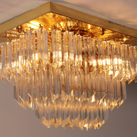 Novaresi Gold Plated Ceiling Lamp CH Serie 1970 Italy