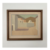 Malerei kubischer Häuser Spanien, Rolf Norrman, Schweden, 1960