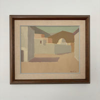 Malerei kubischer Häuser Spanien, Rolf Norrman, Schweden, 1960