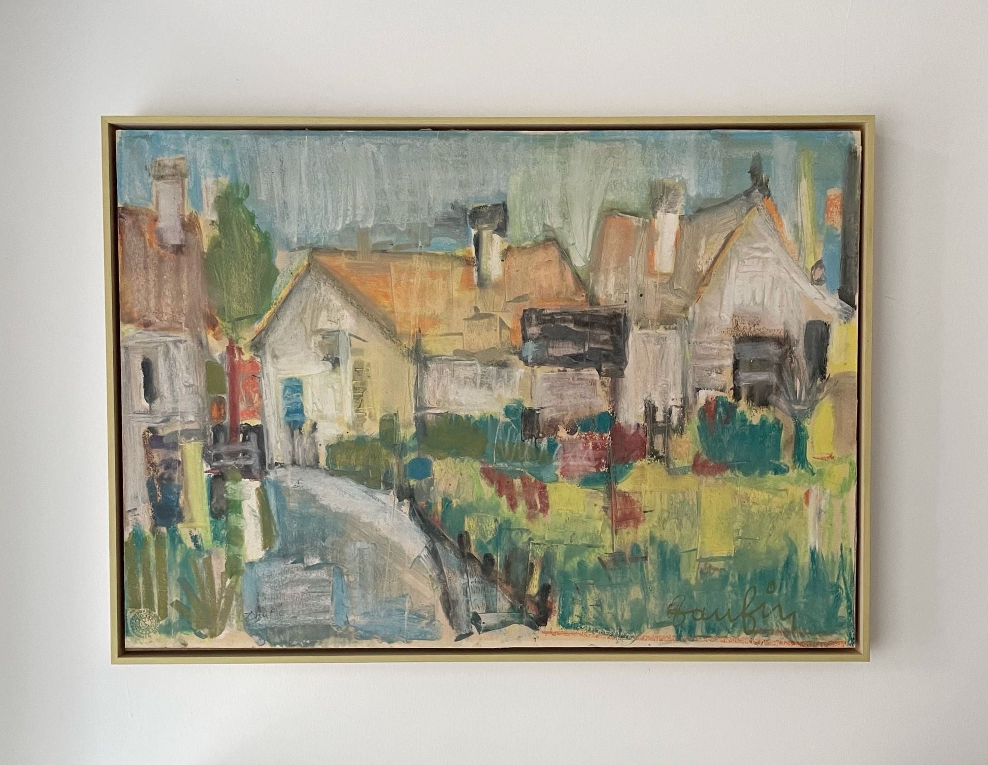 Painting, gouache and pastel chalk, Jacques Daufin, 1960s - COLLECTORS RDAM