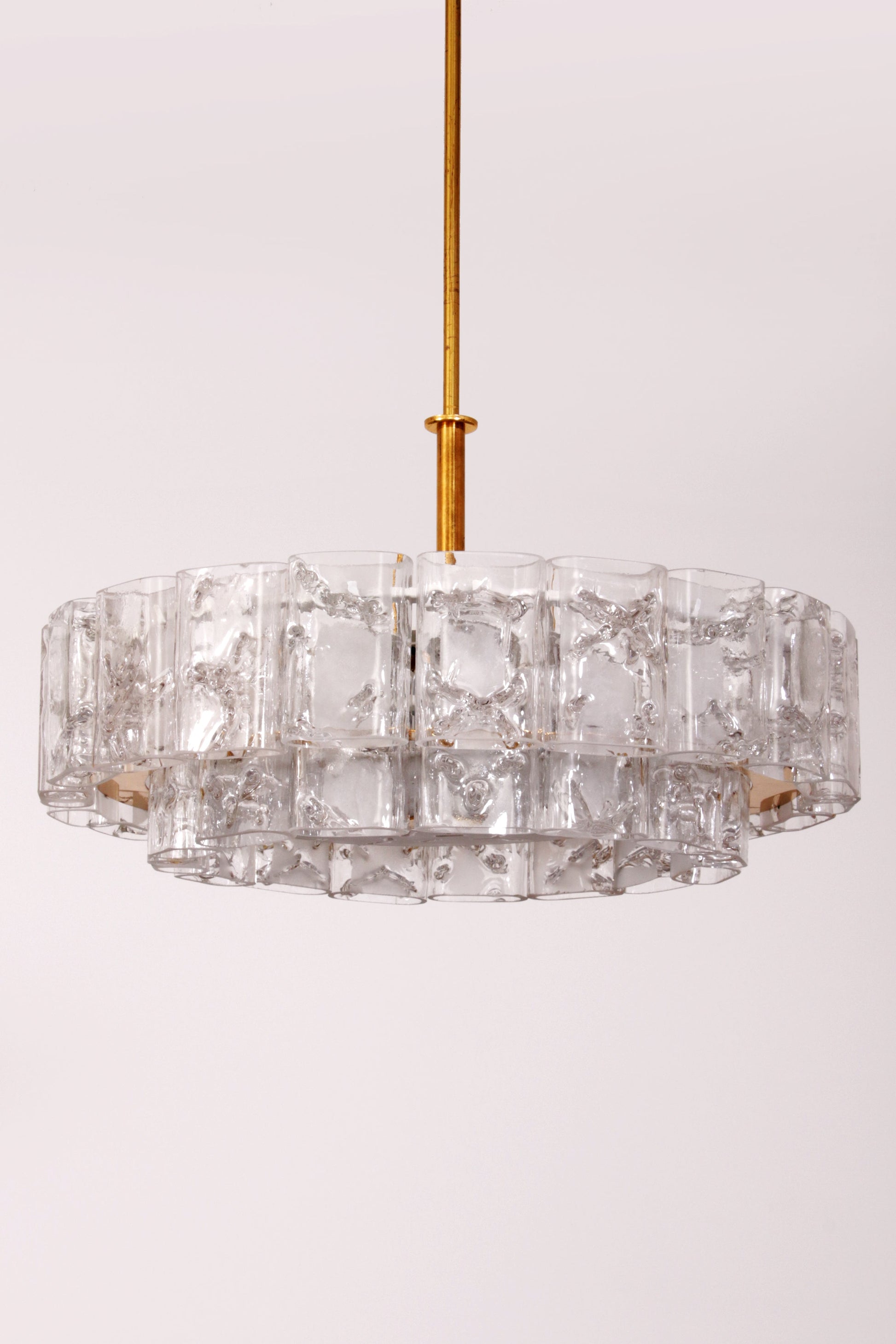 "Pair of Doria Leuchten Mid - Century Brass & Crystal Chandeliers, 1960s" - Collectors - Net.Work