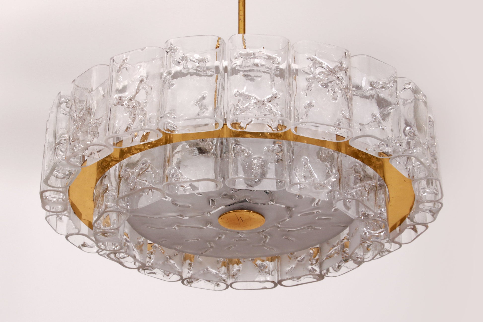 "Pair of Doria Leuchten Mid - Century Brass & Crystal Chandeliers, 1960s" - Collectors - Net.Work