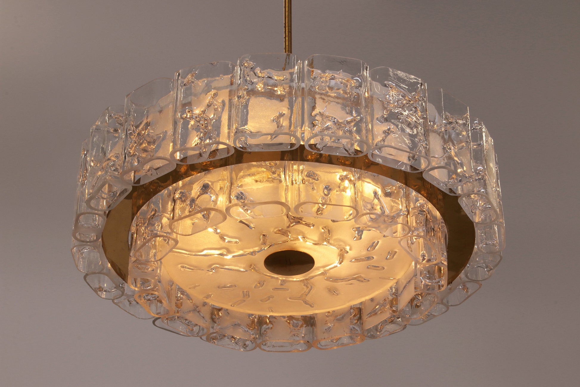 "Pair of Doria Leuchten Mid - Century Brass & Crystal Chandeliers, 1960s" - Collectors - Net.Work