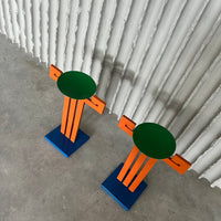 Pair of Memphis Style Sculptural Candle Holders, 1980s