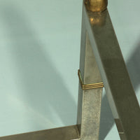 Peter Ghyczy Glas-Couchtisch mit Edelstahlgestell Biri T29