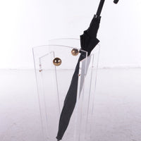 Schirmständer aus Plexiglas von Charles Hollis Jones mit Messingakzenten, 1970