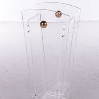 Schirmständer aus Plexiglas von Charles Hollis Jones mit Messingakzenten, 1970