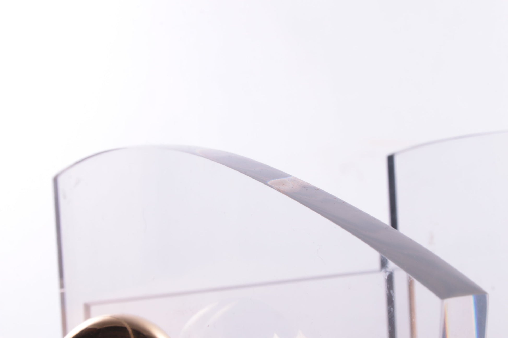 Plexie glass Umbrella stand Charles Hollis Jones with brass accents,1970 - Collectors - Net.Work